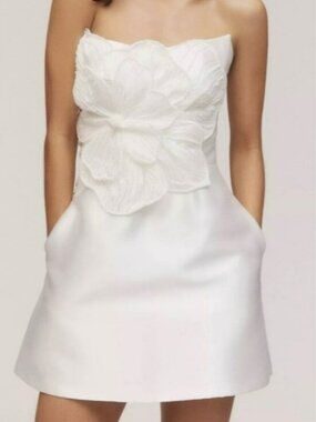 knee length dresses for ladies Melanea Mini Dress White